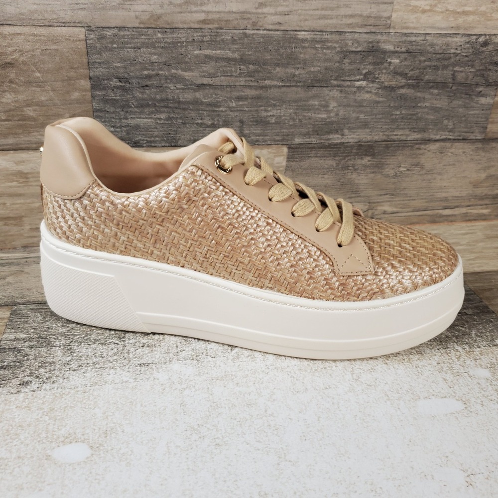 Dune London Episode Womens Shoe Sz 10 Natural Comfort Round Toe Platform Sneaker
